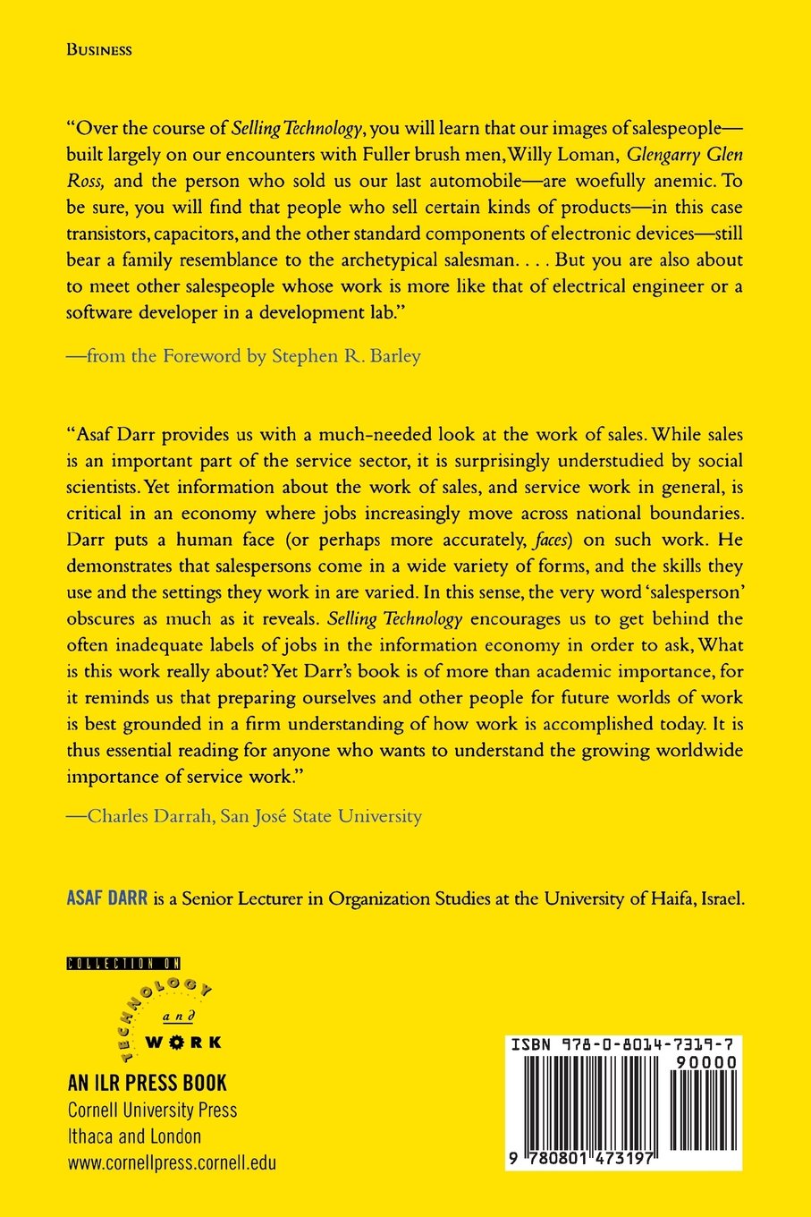 [- Selling Technology: The Changing Shape of Sales in an Information Economy (Collection on Technol