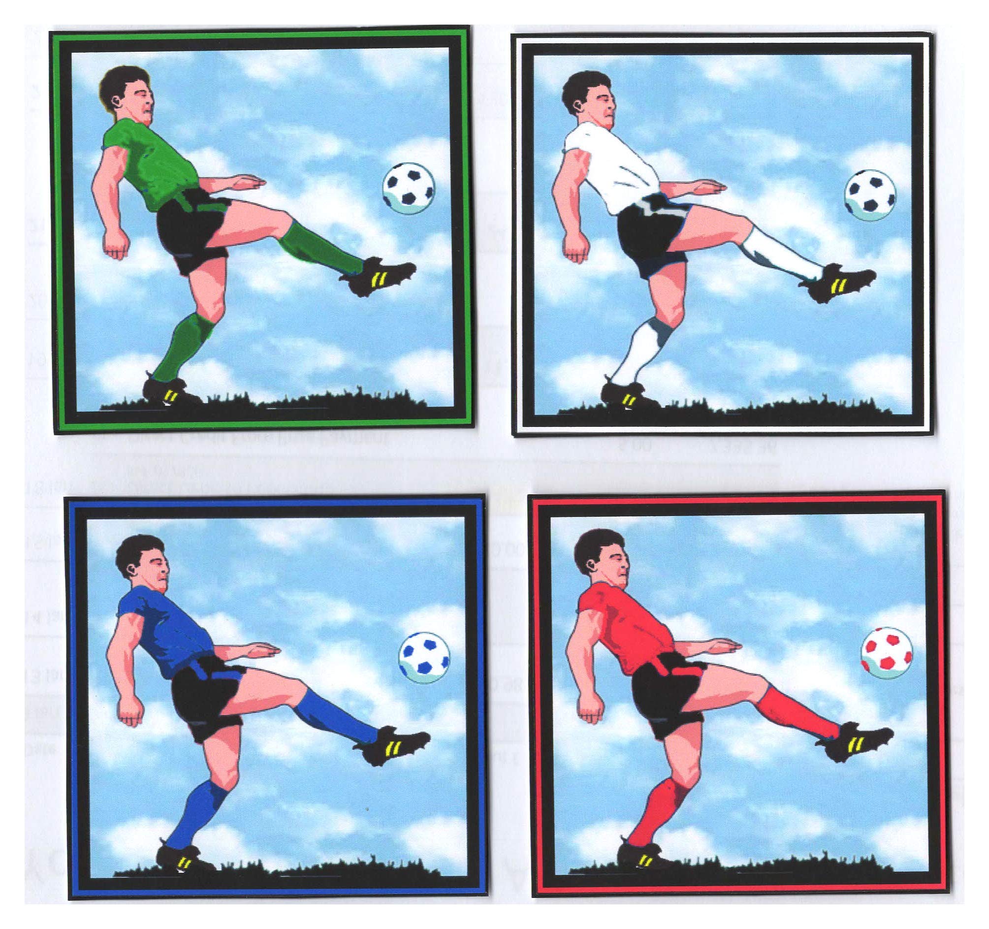 Football Players Card Making Toppers Craft Embellishments x 4