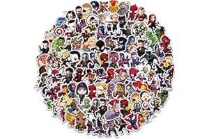 POTOTA 100Pcs Teens Superheros Stickers,Avengers Decals,Waterproof for Laptop Water Bottle Car Cup Computer Guitar Skateboard Luggage Bike Bumper, Kid/Teen Gift