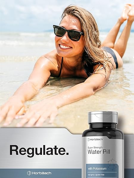 HORBÄACH WATER PILLS | SUPER STRENGTH | 120 TABLETS | VEGETARIAN, NON-GMO & GLUTEN FREE SUPPLEMENT