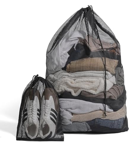 Amazon.com: Durable Nylon Mesh Drawstring Bag - Equipment Storage