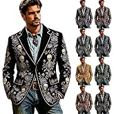 Halloween Blazer Men Corduroy Skeleton Floral Print Button Down Jacket Suit | Mens Halloween Blazer,Vintage Slim Fit Single Breasted Sport Coat Fall Winter Holiday Party Costume Tuxedo Jacket With Pocket