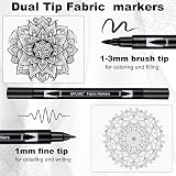 GPLMQ Dual Tip Fabric Pens - Non-Toxic, Fade Resistant for Textiles view 2