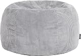 icon Kingston Cord Bean Bag Set of 2 Dawn Grey Large with Filling Included view 6