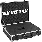ITHWIU 17 Inch Hard Shell Carrying Case | Ideal for Wireless Mic System Storage &amp; Camera Gear Transportation with Customizable Pre-Diced DIY Foam