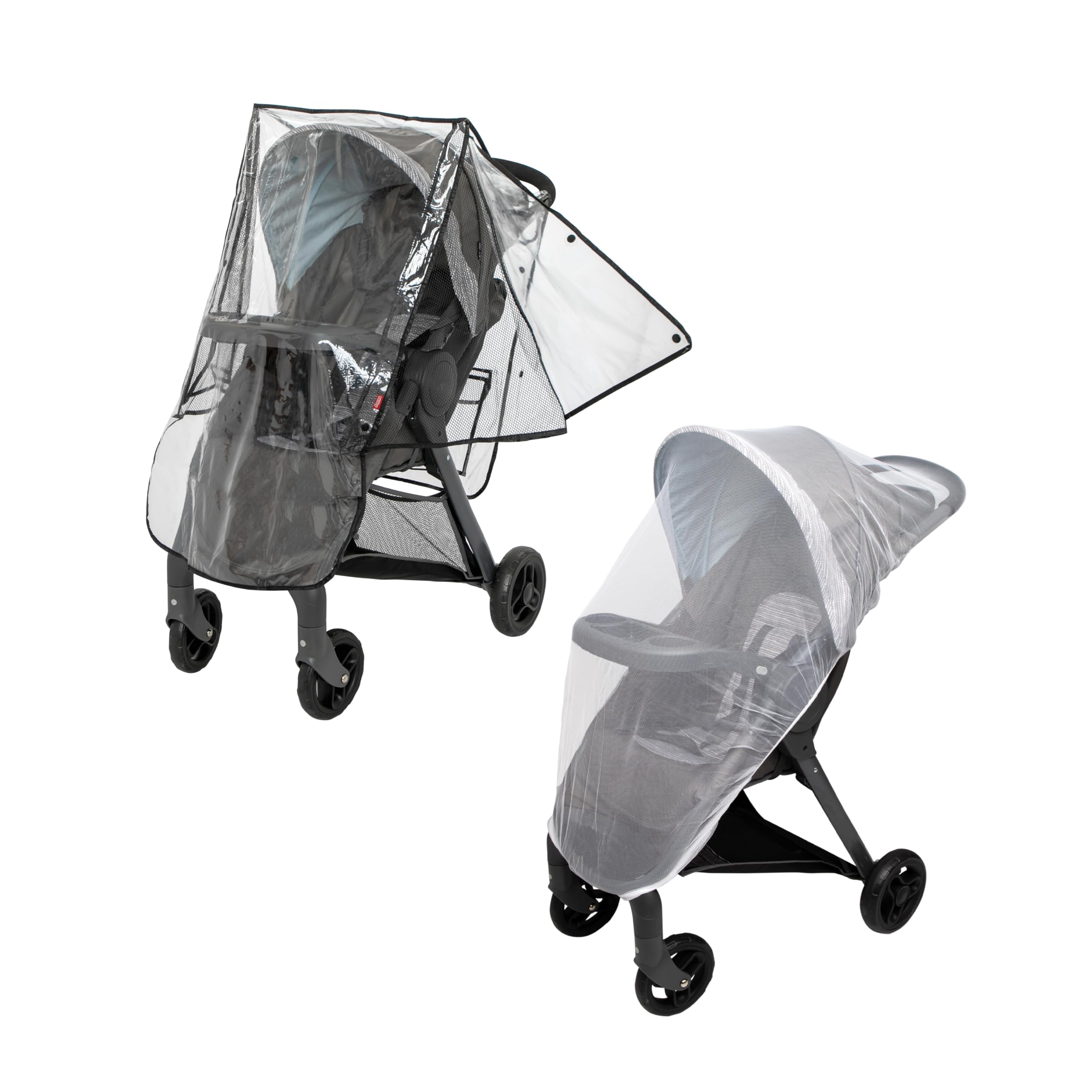 Photo 1 of Nuby Eco Baby Stroller Weather Shield and Bug Netting Set - Stroller Rain Cover and Mosquito Net for Babies and Toddlers - Fits Most Strollers and Carriers