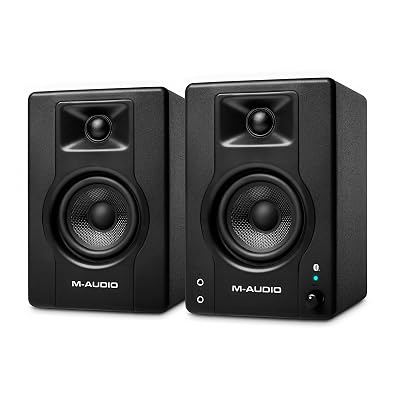 M-AUDIO BX3BT Pair 3.5" Studio Monitors and PC Speakers with Bluetooth for Recording and Multimedia with Music Production Software