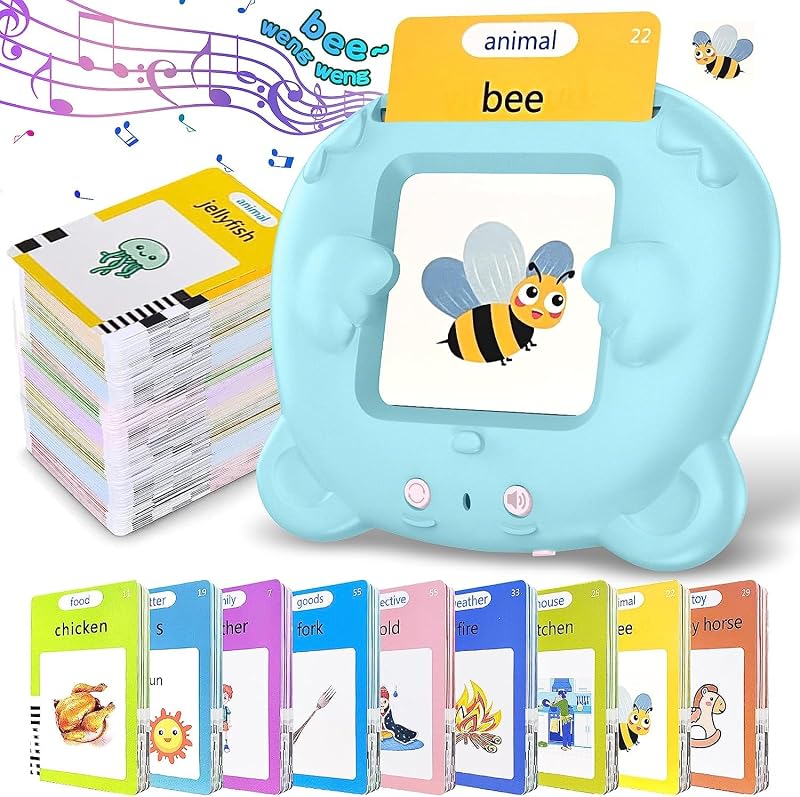 Felly Talking Flash Cards for Toddlers 112 Cards 224 Words Montessori Reading