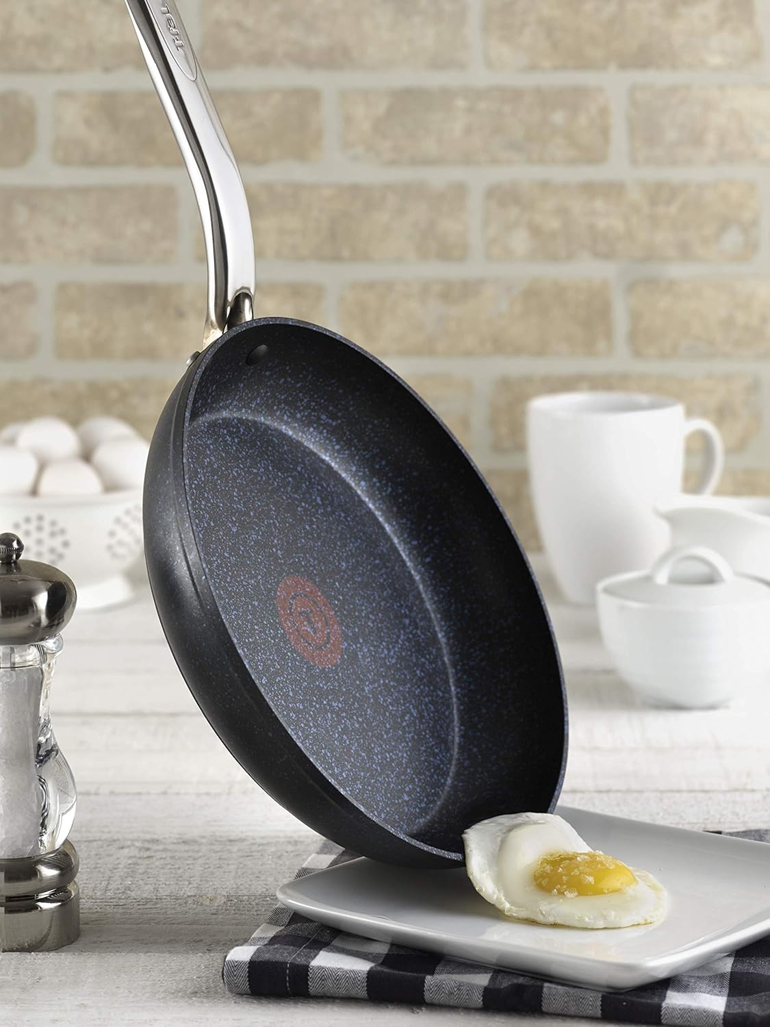 T-fal Heatmaster Nonstick Thermo-Spot Heat Indicator Fry Pan Cookware, 10-Inch, Black - As Seen on TV: Kitchen & Dining