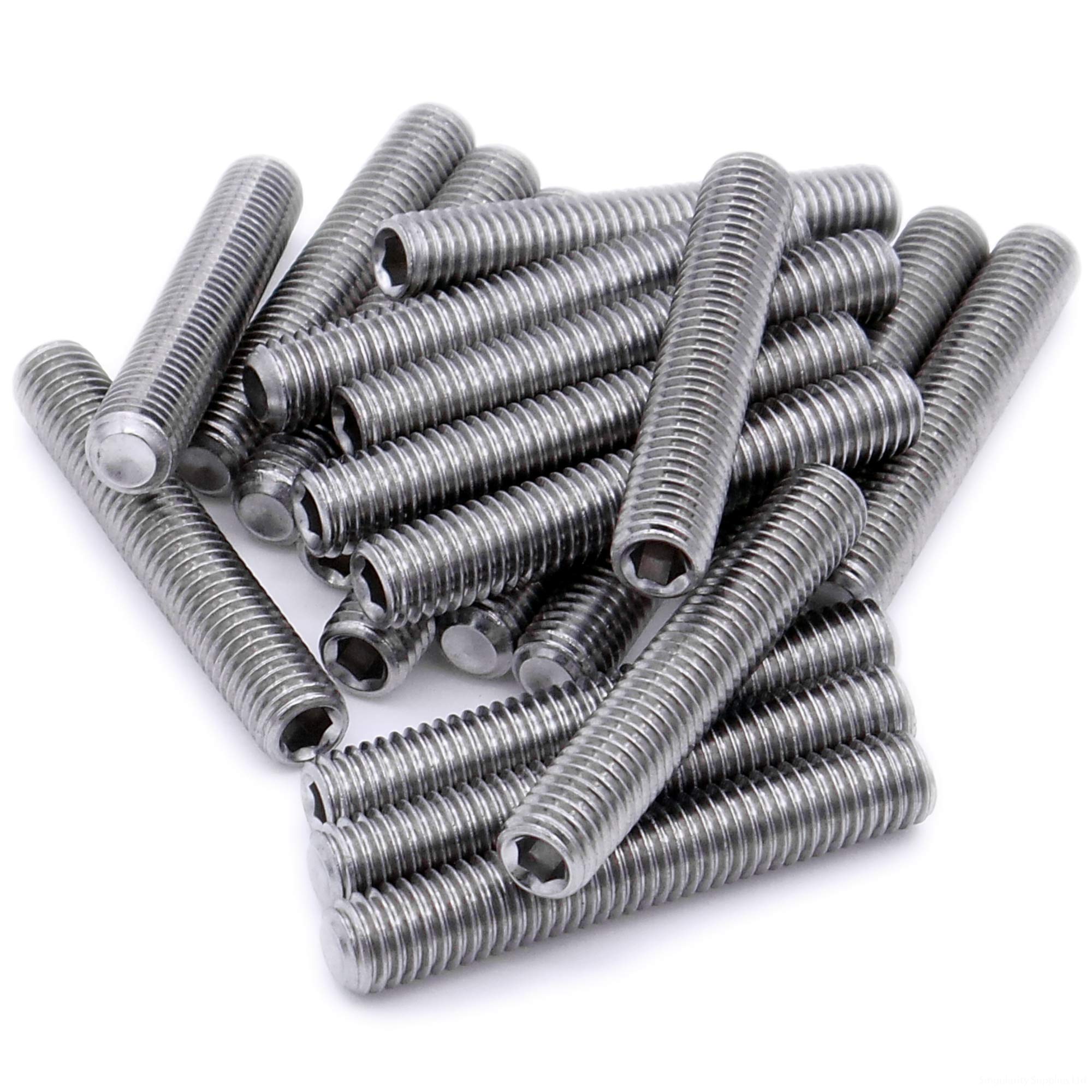 M10 (10mm x 16mm) Hex Socket Grub Screw (Cup Point) - Stainless Steel (A2) (Pack of 20)