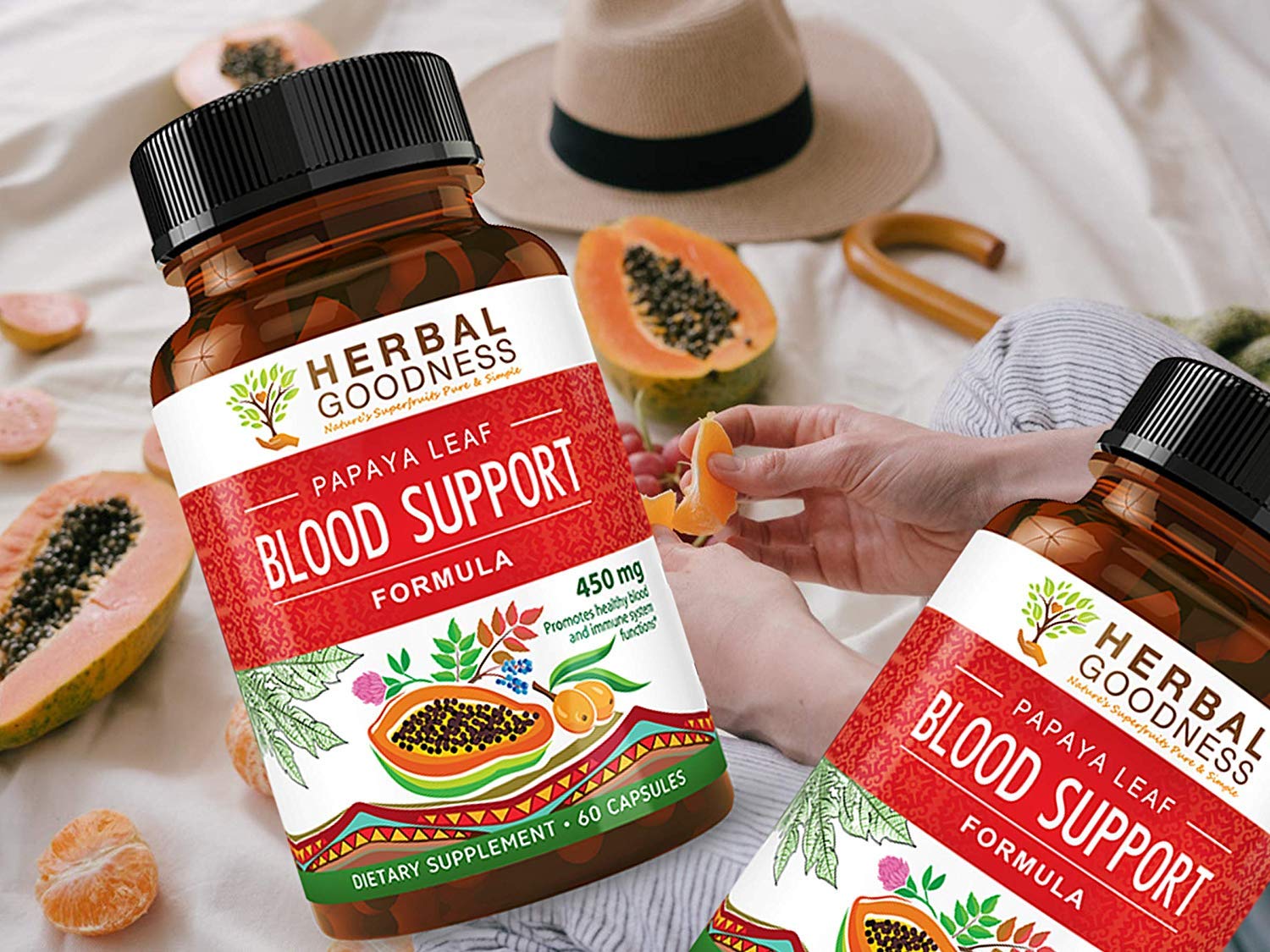 Papaya Leaf Blood Support Formula Blood Platelet Bone Marrow