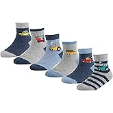 CHUNG Little Big Boys Cotton Dress Socks Crew Casual Dino Fun 2021 Spring Autumn Winter School Daily