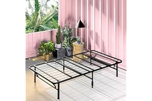 ZINUS SmartBase Tool-Free Assembly Mattress Foundation / 14 Inch Metal Platform Bed Frame / No Box Spring Needed / Sturdy Steel Frame / Underbed Storage, Black, Twin, Regular
