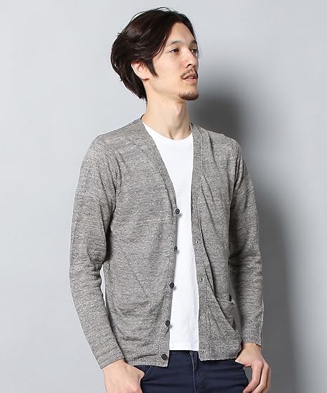 Amazon Co Jp Back Number バックナンバー Bs リネンカーディガン メンズ 服 ファッション小物