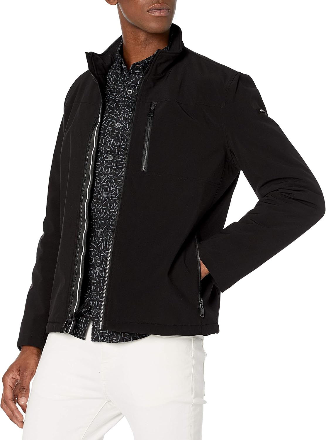 Chamarra Negra Calvin Klein Calvin Klein - Chamarra de Forro Polar para Hombre, Negro, Large