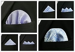 SHLAX&WING 5 Pieces Assorted Mens Silk Pocket