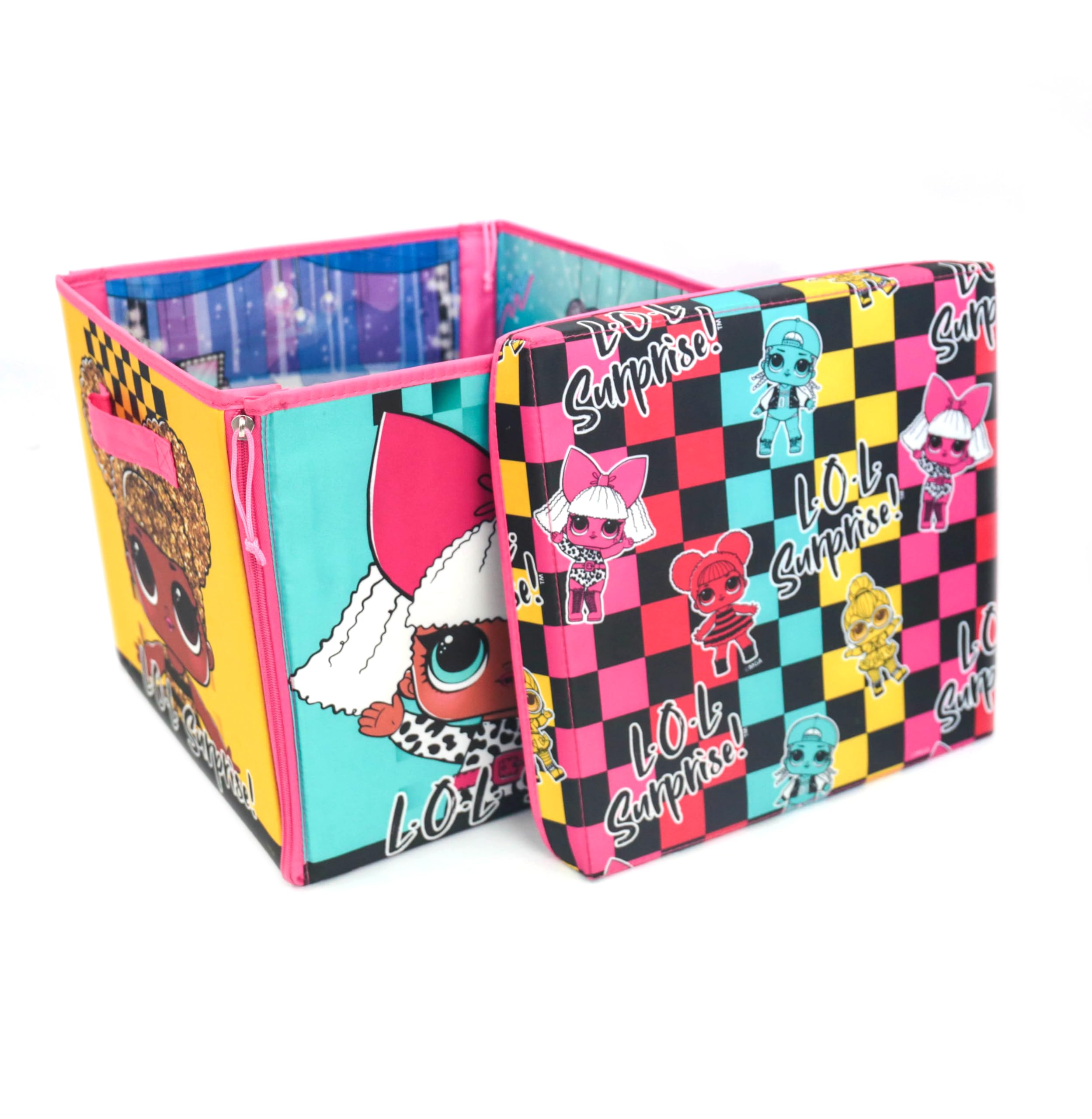 LOL Surprise Dolls Toy Storage Box Playmat - LOL Storage Box Organiser for Dolls - Mega Chest Convertible Box to Playmat - Fits 100+ Dolls & Accessories