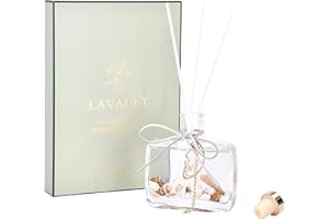 Lavault Reed Home Fragrance Diffuser for Home, Office, Bedroom - Fragrance Gift Set - Essential Oil Reed Diffuser for Bathroom - Relaxing air Freshener Diffuser for Home - White - Cold Water Scent
