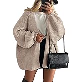 PRETTYGARDEN Womens Oversized Cardigan Sweaters 2026 Fall Long Lantern Sleeve Knit Open Front Lightweight Sweater