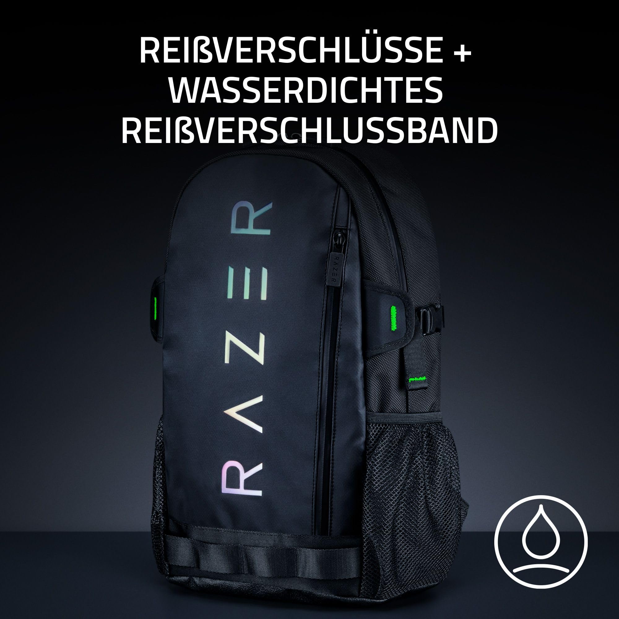 Razer Rogue V3 Backpack (13,3") Chromatic Edition - Kompakter Reise Rucksack (Fach für Laptop bis 13 Zoll, Abriebfest, Außenhülle aus Polyester) Schwarz 7