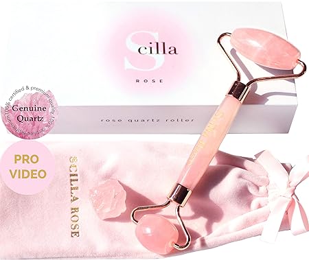 Gesichtsroller aus Rosenquarz PREMIUM Rosa Jade Anti-Aging Gesichtsmassage 100 %iges Rosenquarz Behandlung von geschwollenen 