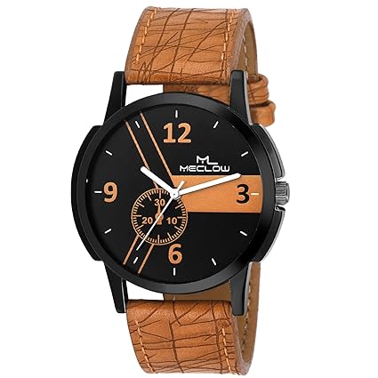 Black Dial Analogue Watch For Boys / Men[ML-435]