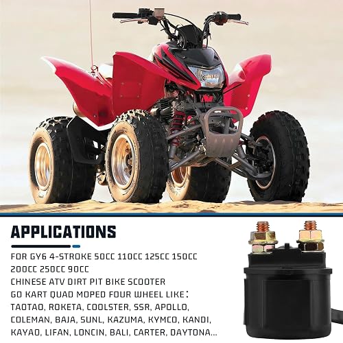 Starter Relay Solenoid – Fits 50cc-125cc Chinese ATV, Dirt Bike & Scooter (Unbranded)