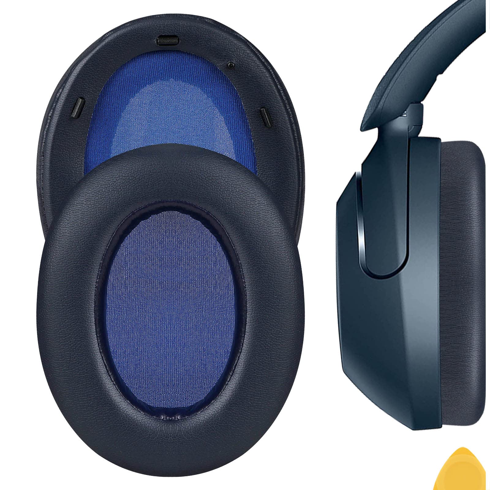 Geekria Replacement Ear Pads for SONY WH-XB910N Headphones Ear Cushions, Repair Parts (Blue)