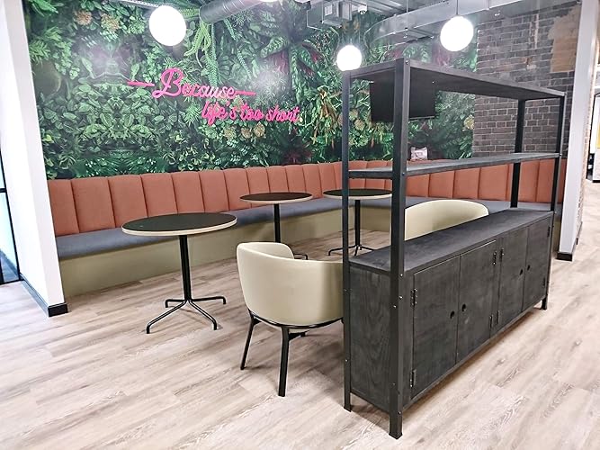 Classic Industrial Character Oak Bookcase Steel Frame Solid Oak