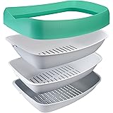 Luuup Litter Box - 3 Sifting Tray Cat Litter Box is Antimicrobial and Easy to Clean with Non-Stick Coating - Stylish…
