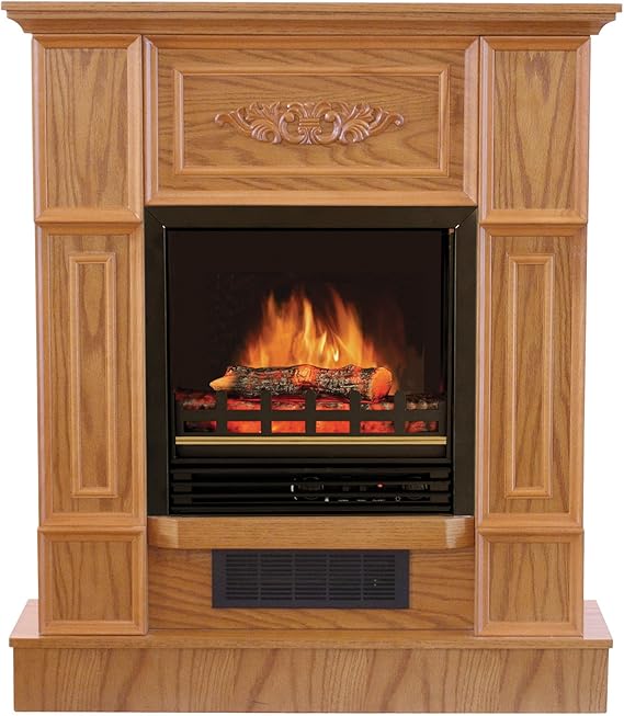 Quality Craft MM62432AACO Electric Fireplace Heater with 7501500Watt