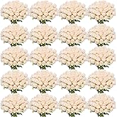 Tigeen 150 Pcs Artificial Silk Roses Flowers Bulk for Weddings, Valentine's Day & Home Decor - Realistic Long Stem Flowers(Beige)
