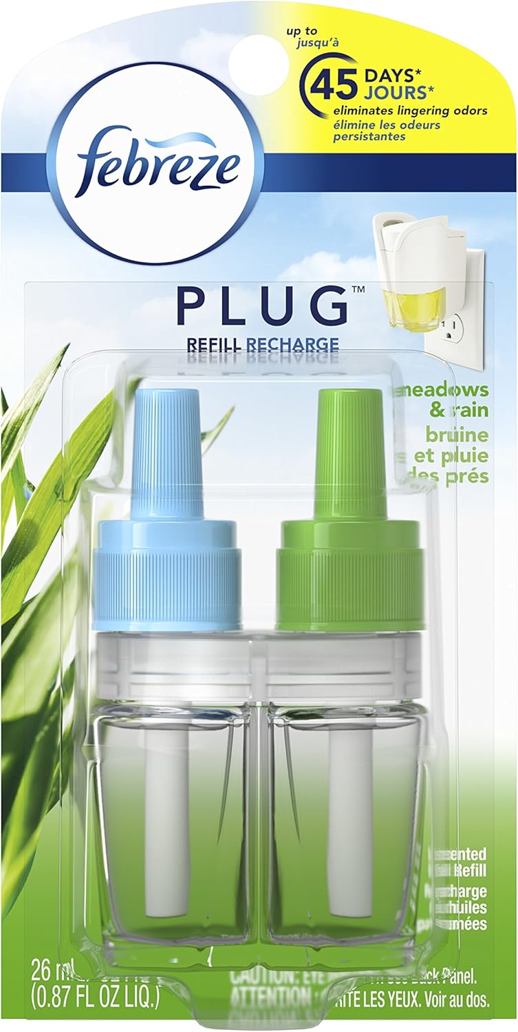 Amazon Com Febreze Noticeables Meadows Rain Air Freshener Refill 0 879 Fl Oz Home Kitchen