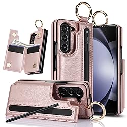 XIMAND for Samsung Galaxy Z Fold 5 Wallet Case with