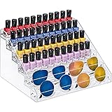 Kingtaily Nail Polish Organizer 72 Bottles of 6 Layers Acrylic Display Rack Storage Rack, Clear Essential Oil Stand Holder, A