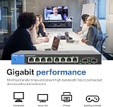 Linksys LGS308 Managed 8-Port Gigabit Ethernet Switch 2 SFP Uplinks view 3