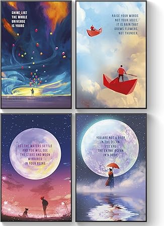 Cuscino Toast Set Di 4 Citazioni Ispirate Per Meditazione Yoga E Pensiero Positivo Poster Motivazionali Zen Dayings Fatto A Mano Pittura Ad Olio Amazon It Amazon It