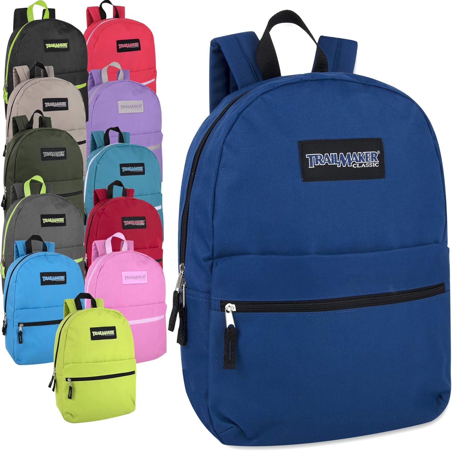  | Classic 17 Inch Backpack Case Pack 24 (Assorted 12 Color Pack) | Casual Daypacks