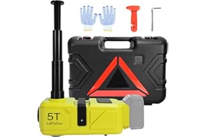 RexLeLXB 5Ton Electric Car Jack for DeWalt 20V Battery, 220W Cordless Hydraulic Jack (Lifting Range:6.1~17.7 inch) with LED L