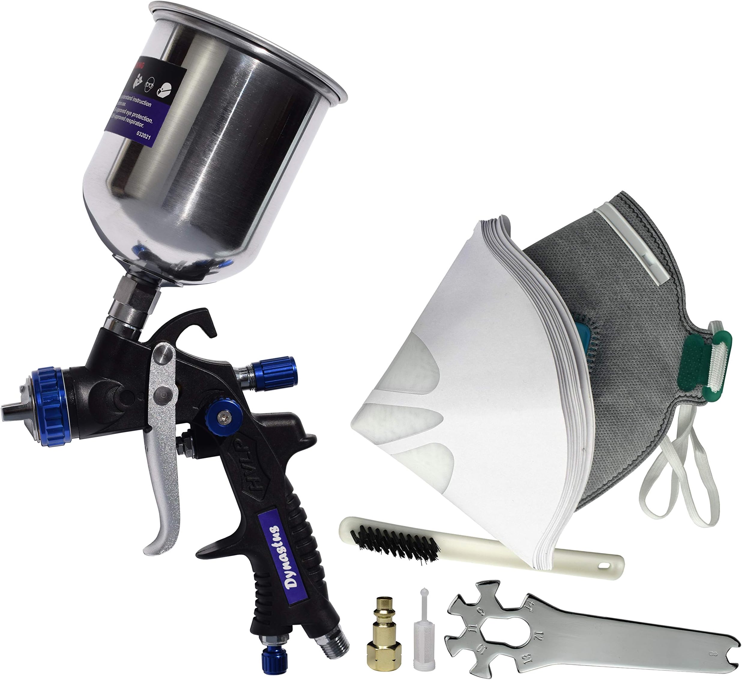 20 oz. Professional Composite HVLP Air Spray Gun Auto Car Detail Paint Sprayer, with Filtering and Protective Kits