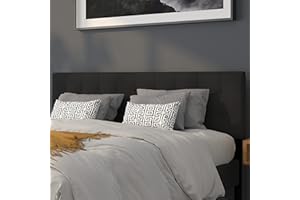 Flash Furniture Bedford Tufted Upholstered King Size Headboard in Black Fabric