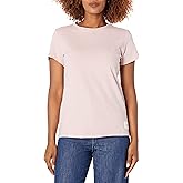 Calvin Klein Women's Woven Logo Patch Short Sleeve Crew Neck Tee