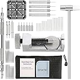 Watch Band Strap Link Pins Remover Repair Tool,24 in 1 Kit with 6 Extra Tips Replacement,20PCS Cotter Pin,Spring Bar Tool Set,1PCS Head Hammer