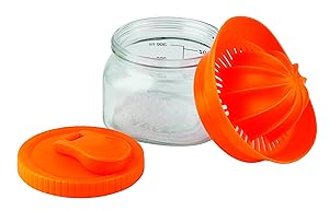 Barbuzzo Mason Juicer, 10 Oz - Perfectly Squeezed Juice and Vintage Charm for Your Kitchen