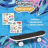 abeec Kids Skateboard 17 Inch - Decorate Your Own - Includes Stickers view 2