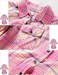 Match Women's Long Sleeve Cotton Plaid Shirt