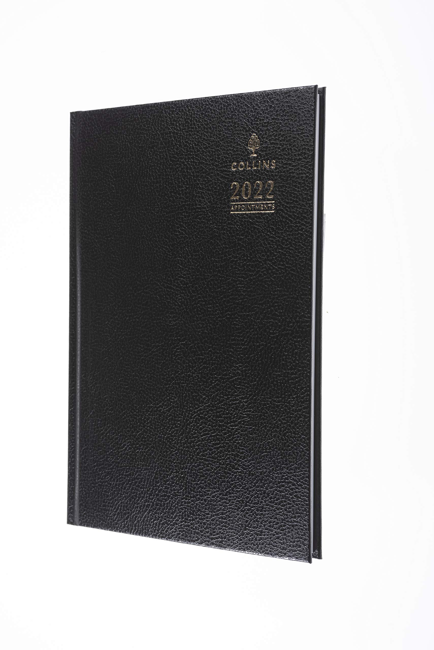 Collins Desk A5 Week to View with Appointments 2022 Diary - Black