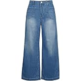 Flvsun Women's Wide Leg Jeans High Waisted Stretchy Straight Leg Baggy Jeans Loose Fit Ankle Denim Pant Trendy 2025.