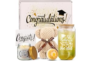 CINLILIAN Graduation Gifts for Her Him 2024, Congrats Grad Gifts She Believed She Could So She Did, Class of 2024 Gifts Box with Graduation Card, Funny High School College Congratulation Gift for Women Men