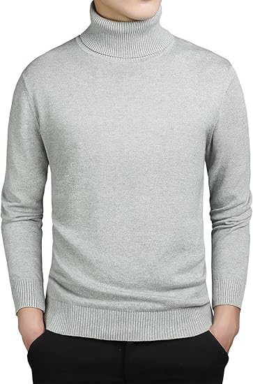 Amazon Amilia メンズ ニット セーター タートルネック 綿100 無地 長袖 カジュアル 秋冬 彼氏 夫にバレンタイン プレゼント コート ジャケット 通販